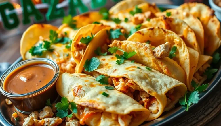Cheesy Garlic Chicken Wraps