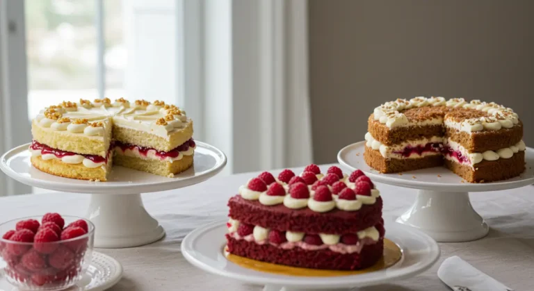 A beautifully decorated heart-shaped cake with red frosting and white icing swirls, perfect for celebrations and parties.